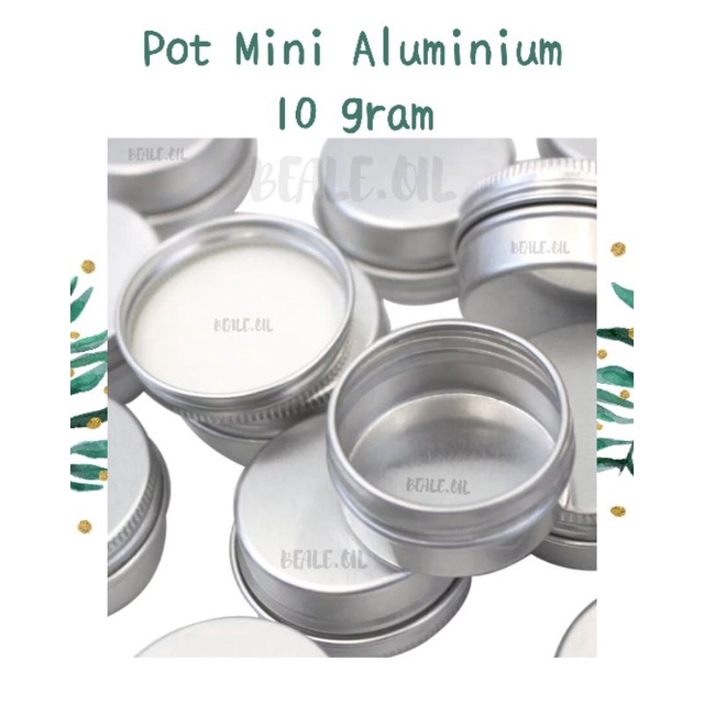 Pot Cream Mini Aluminium 10 gr Wadah Cream Lipbalm Lip Scrub Lip Balm pot aluminum mini pot krim cream aluminum alumunium aluminium