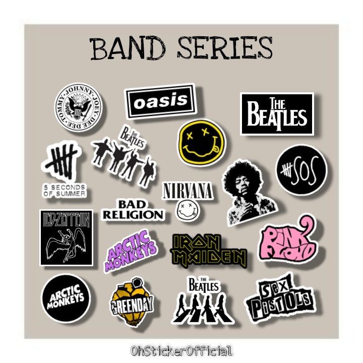 

STICKER BAND SERIES STIKER CASE HANDPHONE HP LAPTOP TUMBLR WALL STICKER