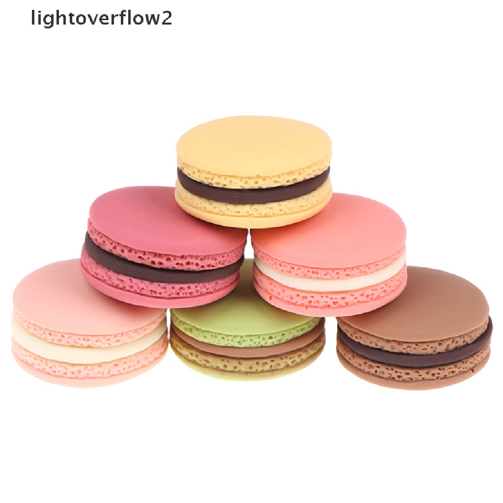 (lightoverflow2) 10pcs / Set Mainan Miniatur Macarons Gaya Perancis Untuk Aksesoris Rumah Boneka 1 / 12