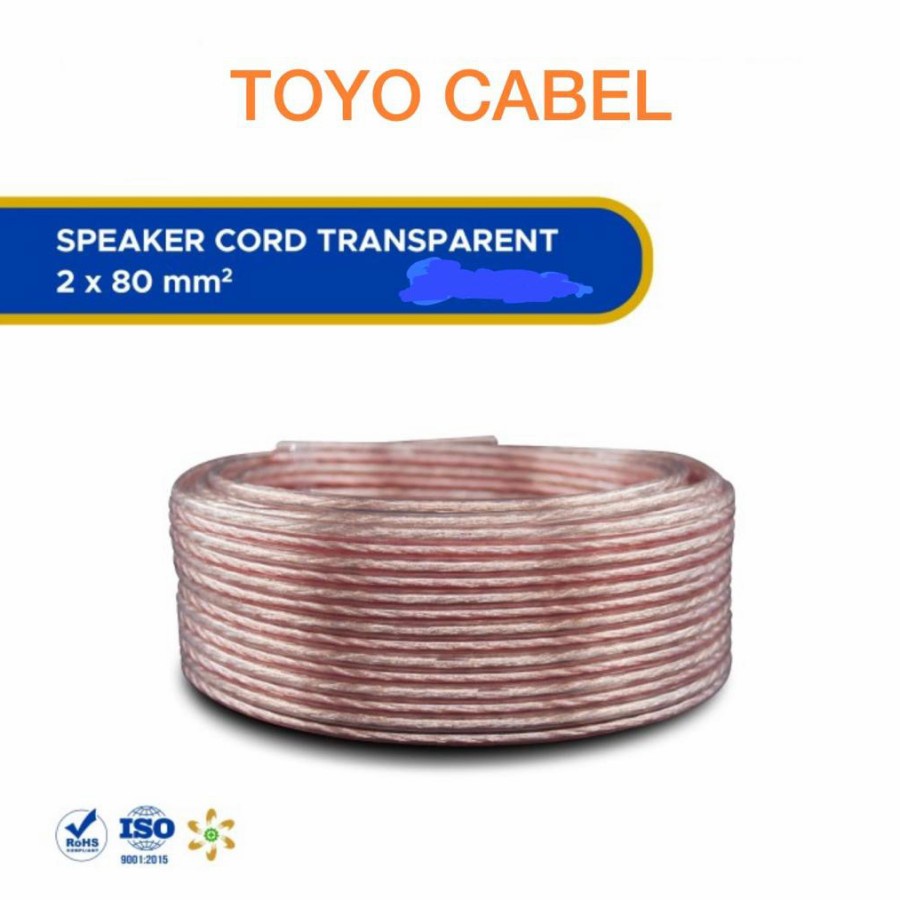 Kabel Speaker Audio / 2 X 80 / 1ROLL Transparan