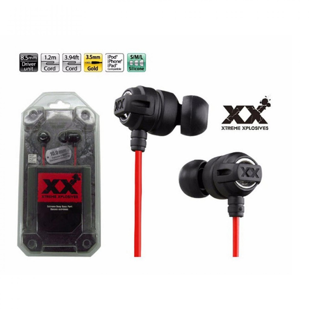 Extreme Xplosives Super Deep Bass Earphones - HA-FX1X - Black