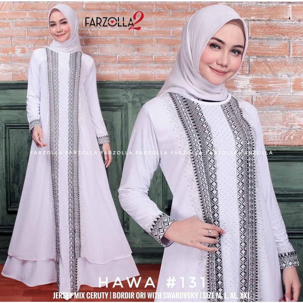 GAMIS EBAYA * ABAYA TURKEY PUTIH N _ 131 * BAHAN JERSY SUPER MIX CERUTY BABYDOLL