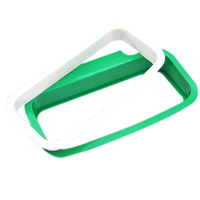 Rak Hanger Kantong Plastik Tempat Sampah - White/Green