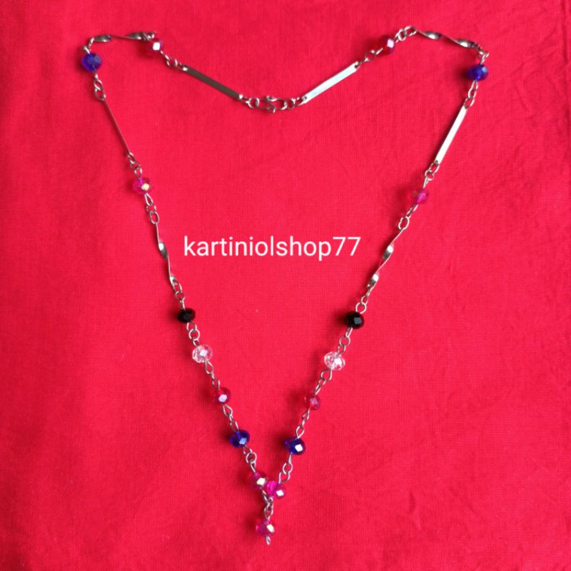 Kalung Crystal Anti Karat// Aksesoris Kalung Fashion Wanita