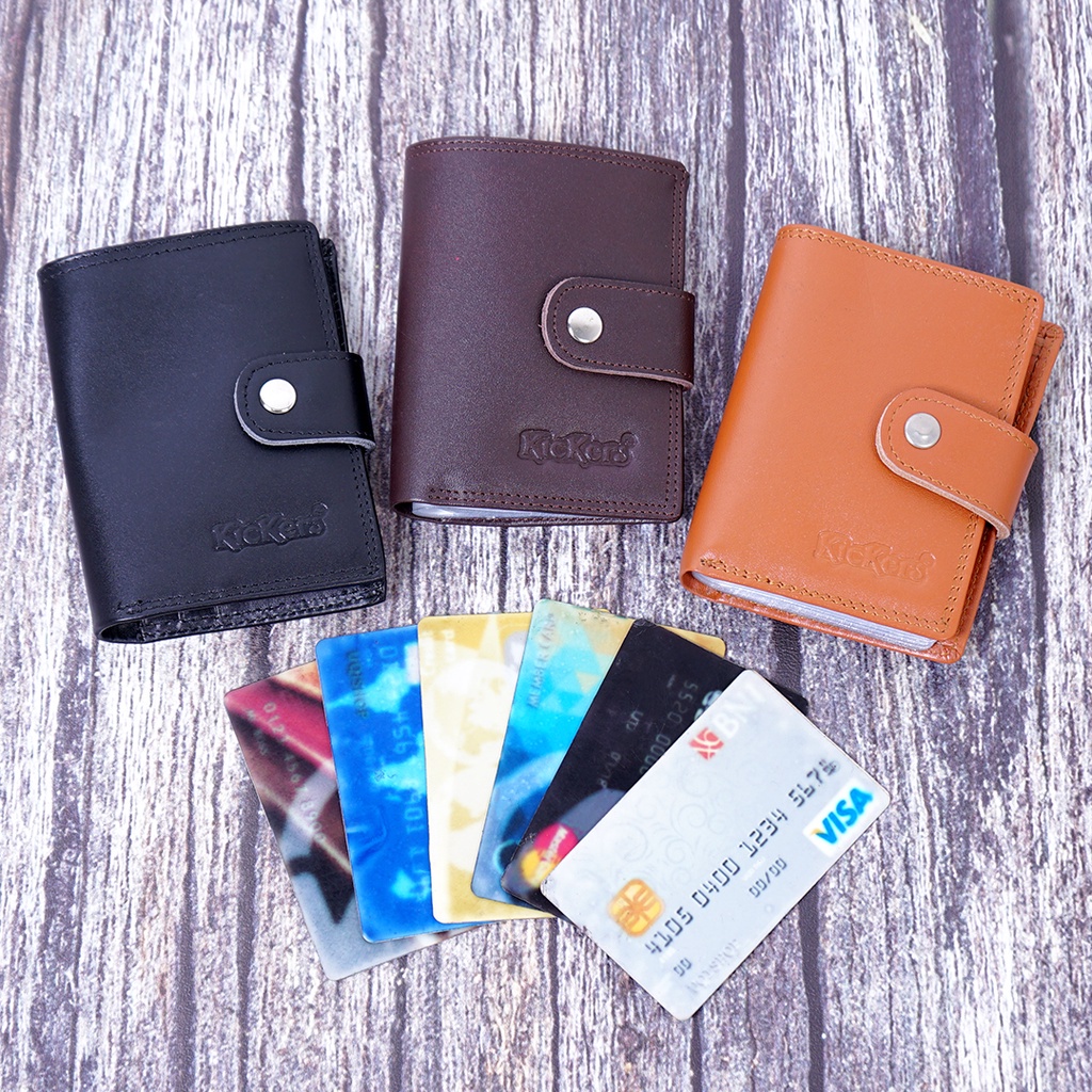 Dompet Kartu Kredit Dompet ATM Multifungsi Bahan Kulit Sapi ASLI DK