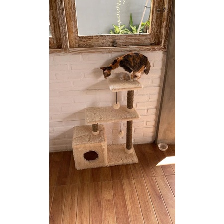Cat tree cat condo  cat scratcher mainan kucing garukan kucing (Ready)