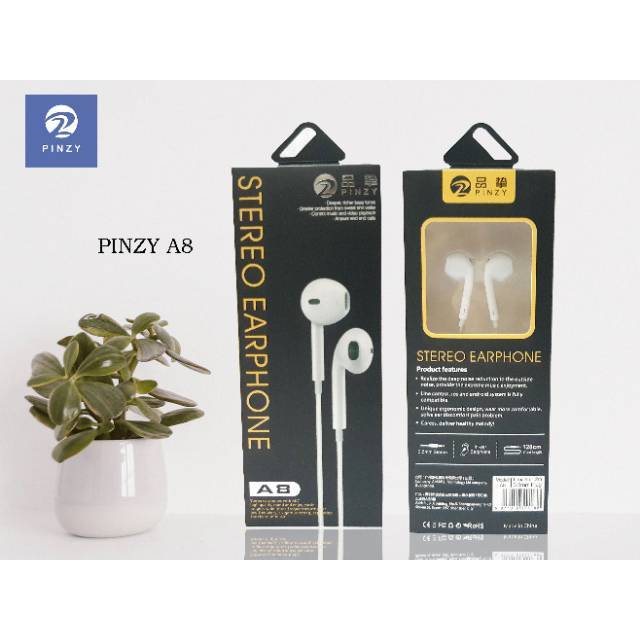 Headset Stereo Earphone Pinzy A8 Original High Quality