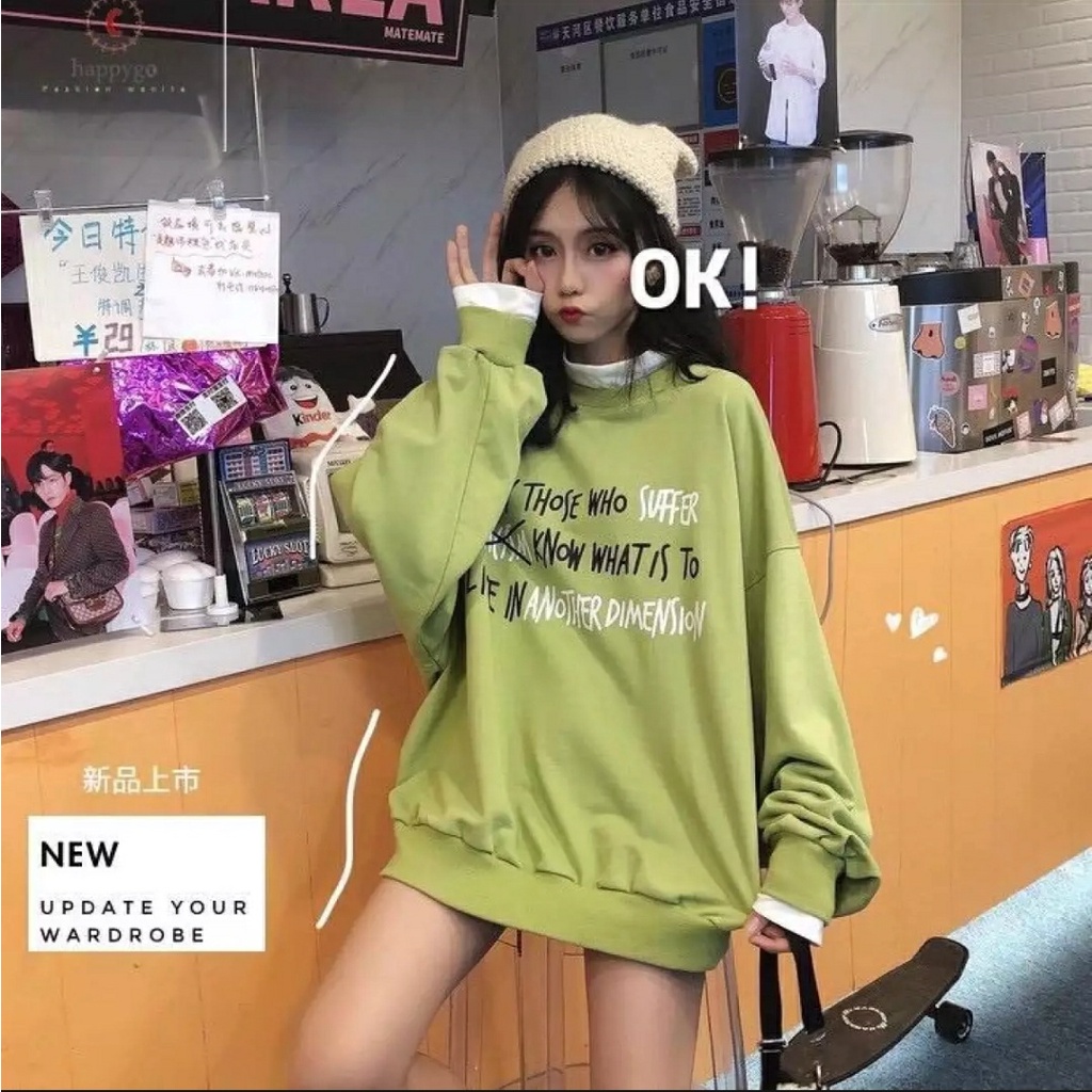 SWEATER WANITA ONLY THOSE SUFFER CREWNECK TEBAL LEMBUT / SWEATER WANITA TEBAL