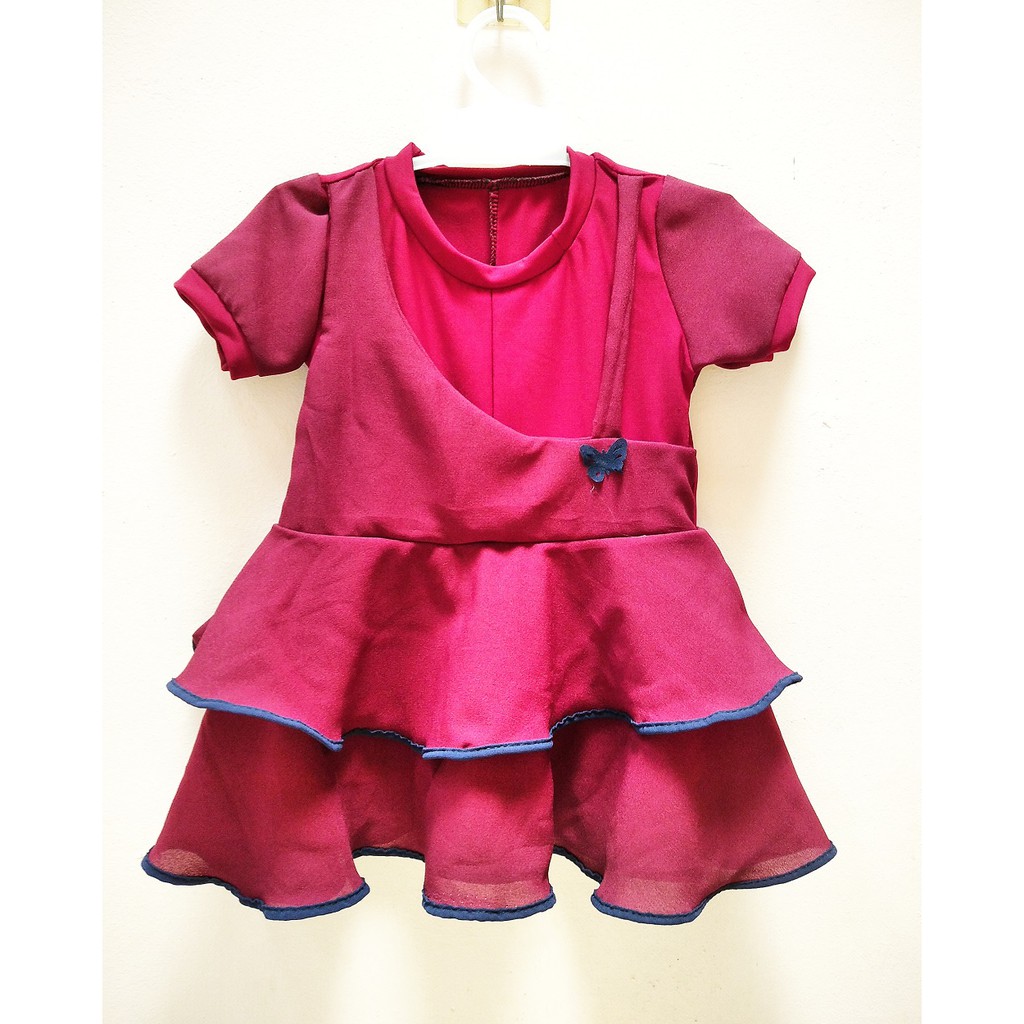 Dress Butterfly 1-2 Tahun - Baju Anak Murah - Terusan Anak Perempuan - Dres Kupu Kupu - Blus Harian