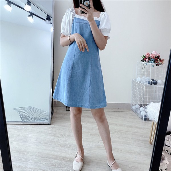 DRESS DENIM WANITA IMPORT MURAH / DRESS JEANS 30687 / DRESS KOREA
