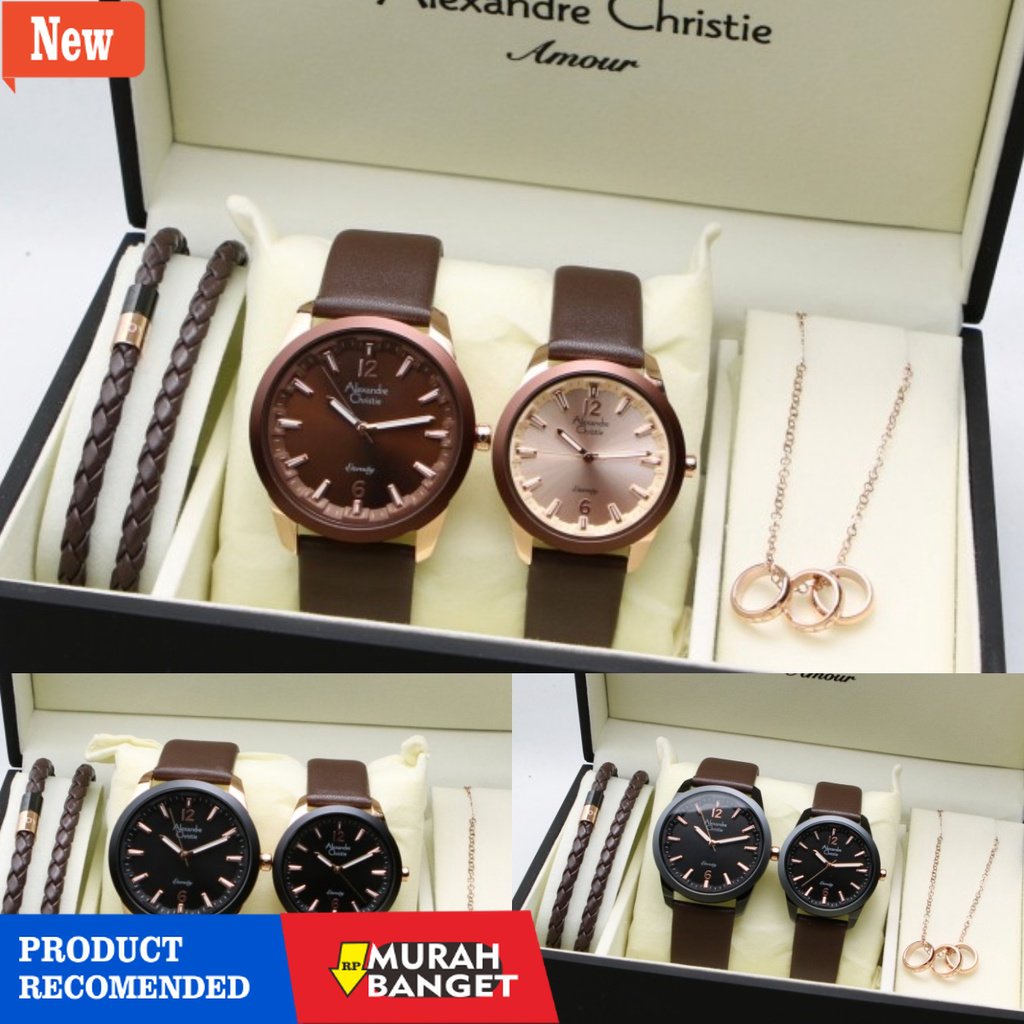 Jam tangan couple terbaik- ORIGINAL Jam Tangan Couple Pasangan Pria & Wanita Alexandre Christie AC 8