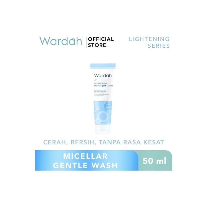 Wardah Lightening Micellar Gentle Wash 50 ml / Wardah Lightening Series