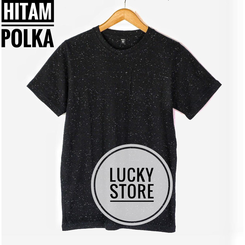 Kaos Polos Hitam Polka