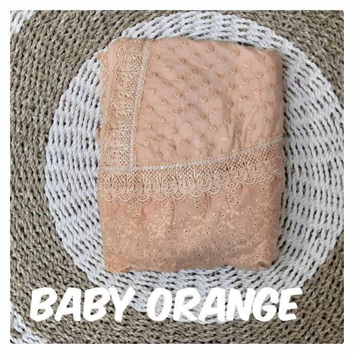 Mukenah khadijah katun paris original aplikasi full renda bordir