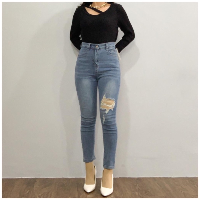 [LUXE.DLABEL] - E22 Jeans | Celana panjang Highwaist wanita Jeans import premium Jeans wanita polos ripped jeans High waist jeans wanita bkk Skinny Jeans High waist Baggy jeans Wideleg Jeans Kulot jeans Boyfriend jeans Wanita Kargo Jeans