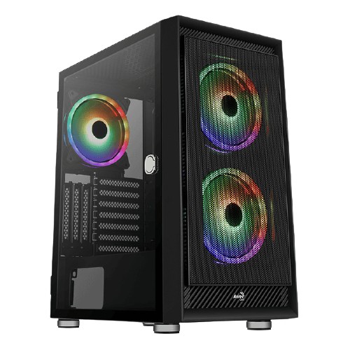 AEROCOOL GRAPHITE ARGB TEMPERED GLASS MID TOWER PC CASE