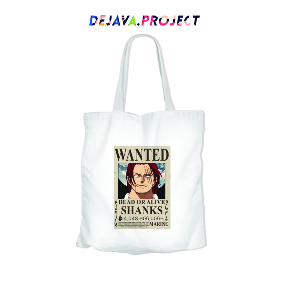 TERBARU TOTEBAG KANVAS ORIGINAL DEJAVA TOTEBAG KANVAS TERBAIK ANIME ONE PIECE SHANKS TERKEREN