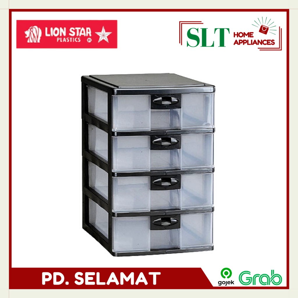 ONLY GOJEK LION STAR LACI A4 SUSUN 4 Laci Container Mini Laci Plastik