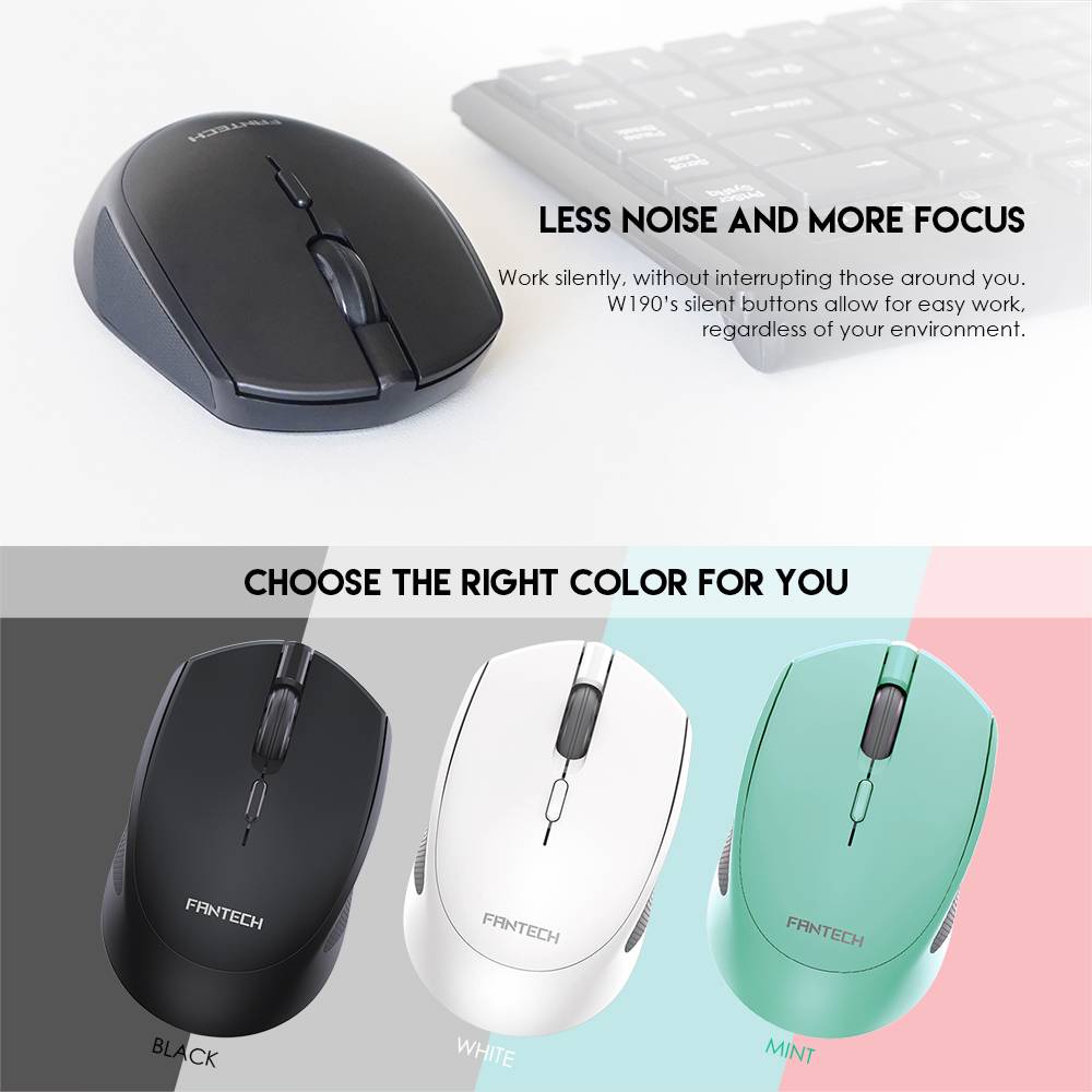 Fantech W190 Silent Mouse Bluetooth Wireless