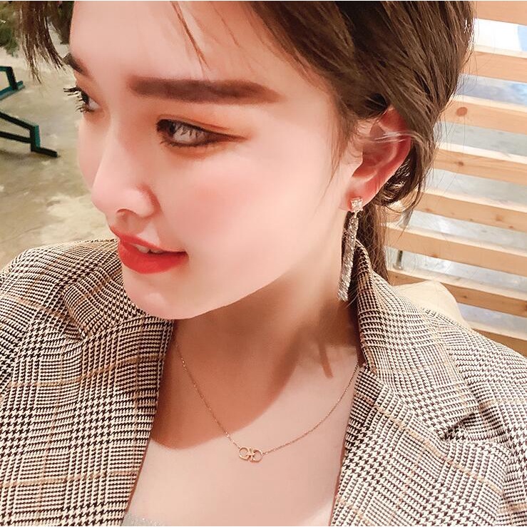 Sterling silver jarum rasa crystal anting-anting untuk Wanita Baru Fashion Jepang dan Korea pribadi