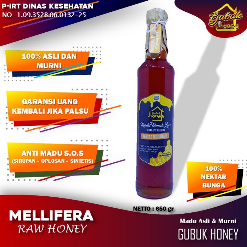 

Madu Mellifera Gubuk Honey - Madu Asli dan Murni 650gr