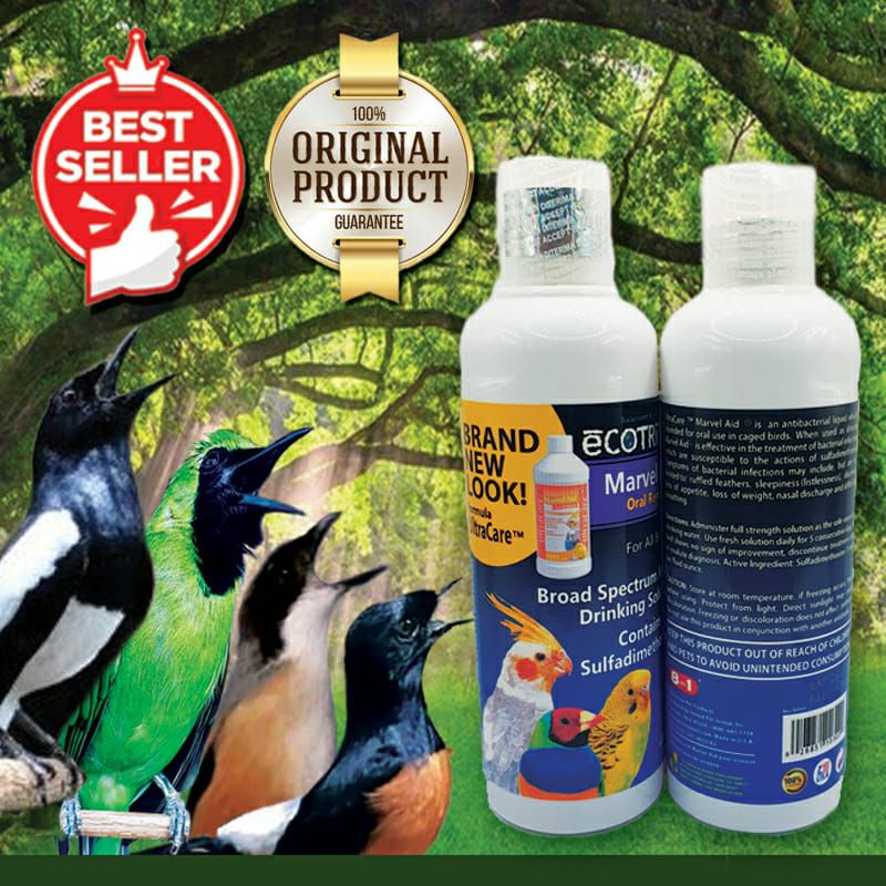 MARVEL AID 237ml SEDANG obat burung sakit, mengatasi bulu rontok MARVEL AID SEDANG