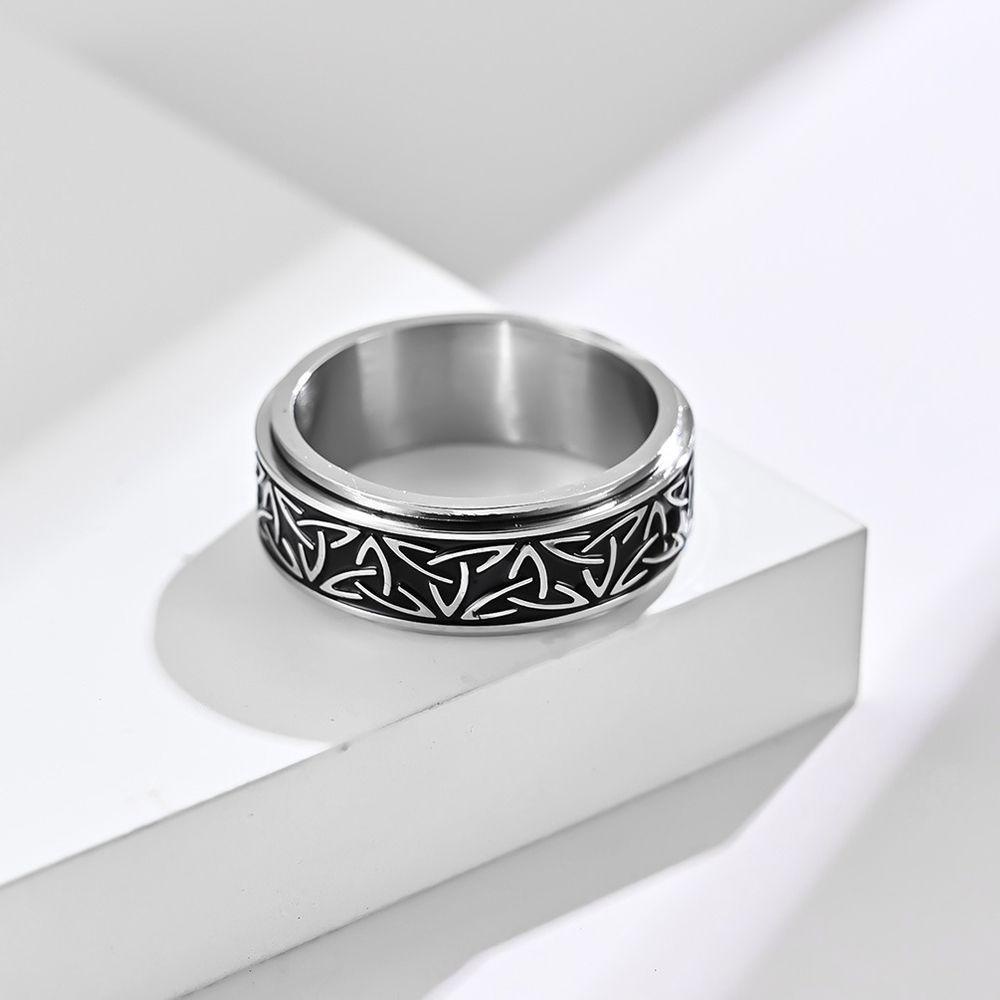Mxbeauty Man Cincin Yang Dapat Diputar Fashion Vintage Punk Keren Unisex Tampan Perhiasan Fashion