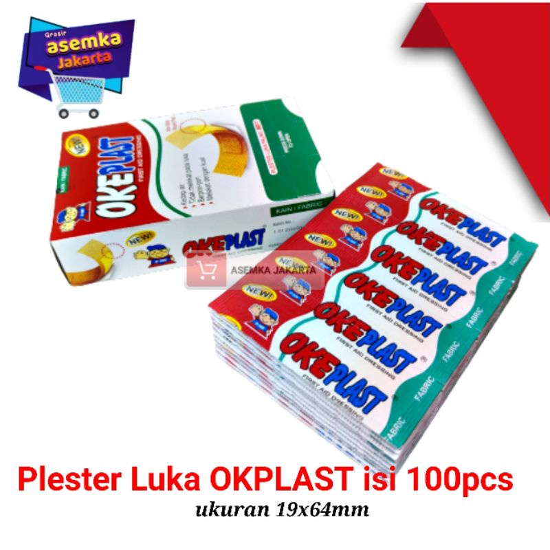 Plester Luka Perban Pembalut luka hansaplast okeplast isi 100pcs