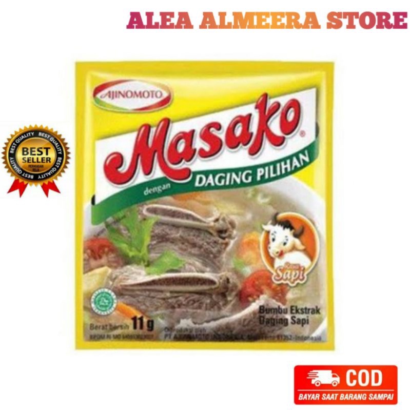 

Masako Bumbu Penyedap Makanan Kaldu Rasa Sapi 1 Sachet (9 gram)