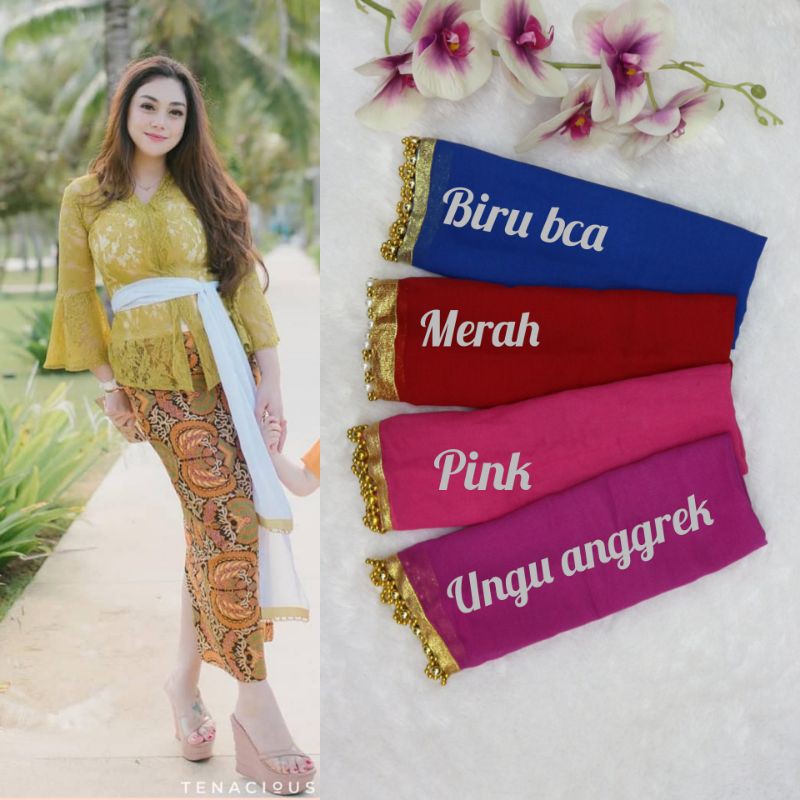(SELENDANG SAJA)selendang silk cradenza 2,5 meter