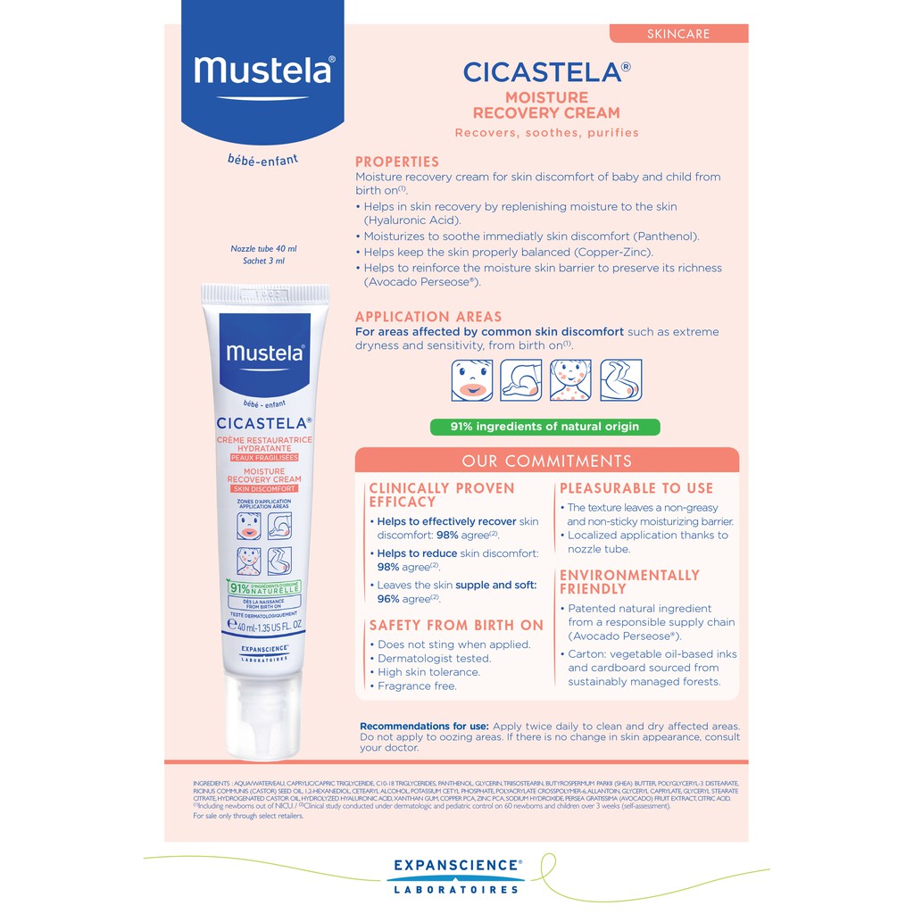 MUSTELA CICASTELA MOISTURE CREAM 40ML