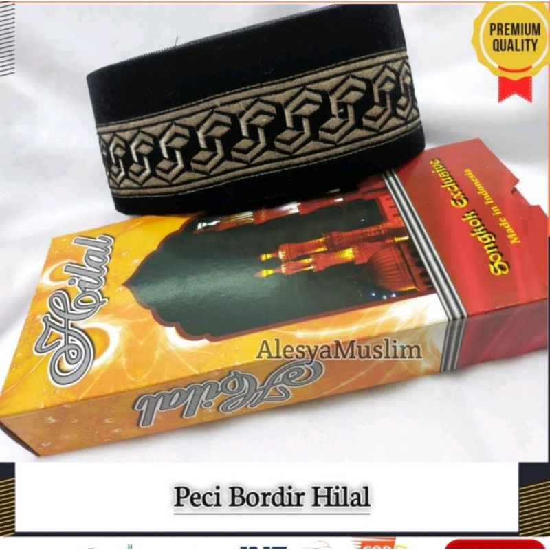 peci hitam bordier H M 07 HILAL