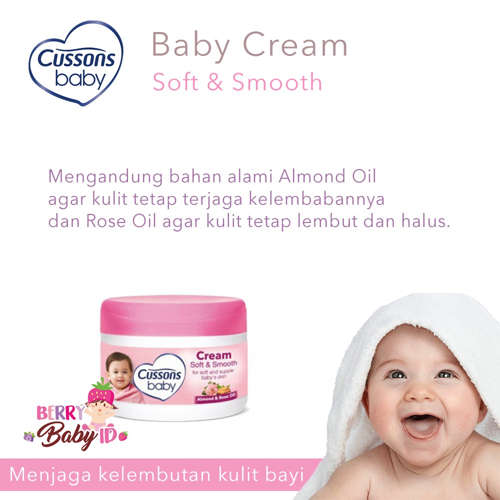 Cussons Baby Cream Losion Bayi Krim Bayi Blue Pink Purple 50 Gram 100 Gram Berry Mart