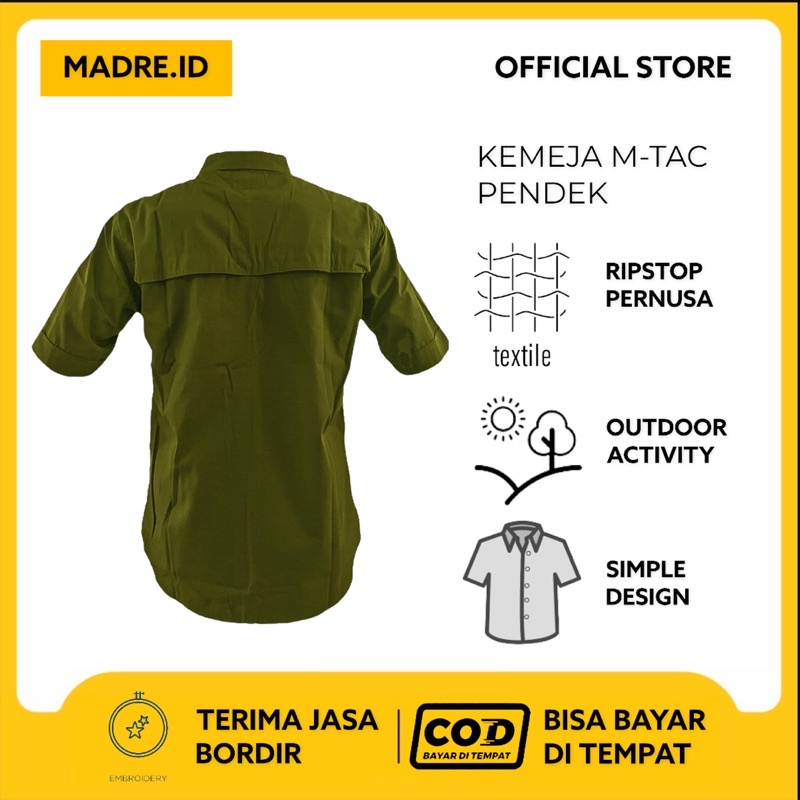 Kemeja R Tac Lengan Pendek / kemeja lapangan / kemeja tactical