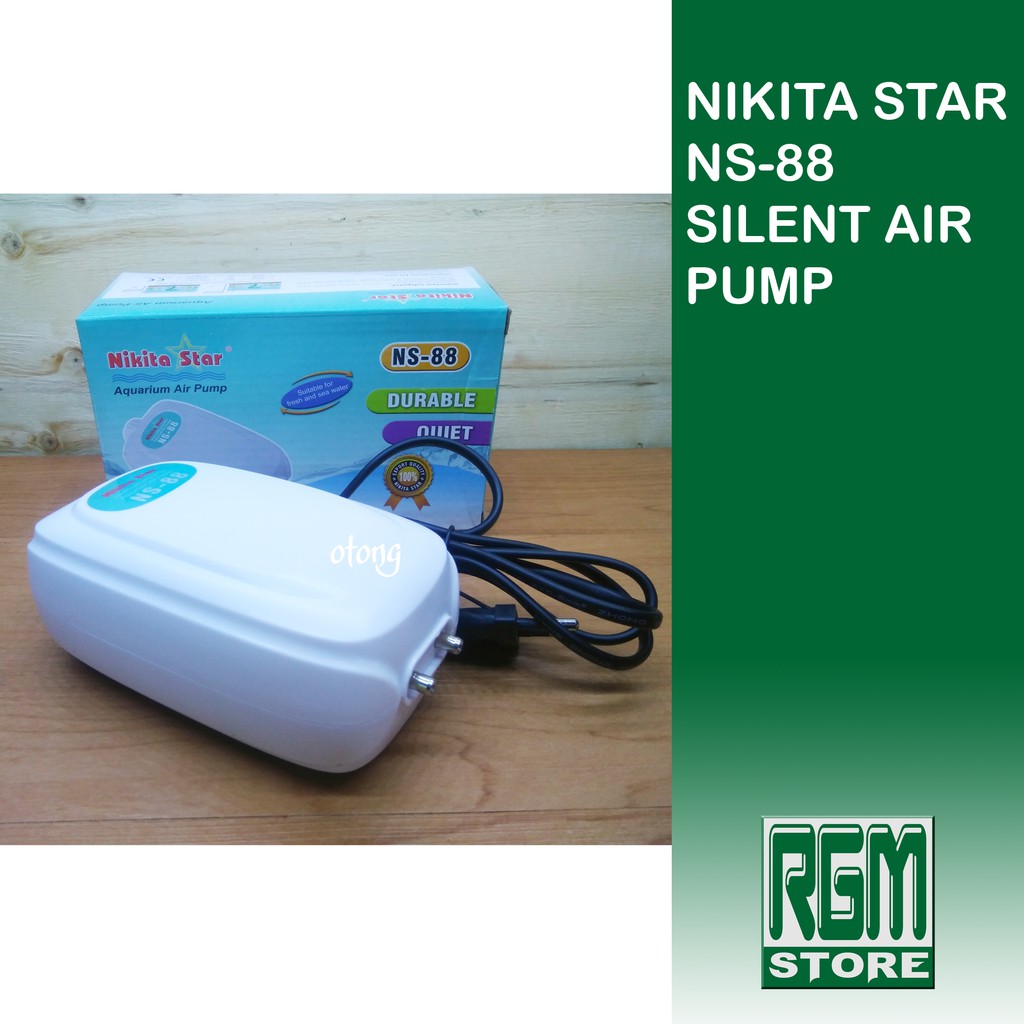 NIKITA STAR NS88 NS 88 AERATOR 2 LUBANG POMPA ANGIN UDARA SILENT AQUARIUM