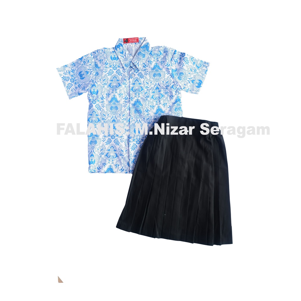 Setelan Seragam Batik TK Biru