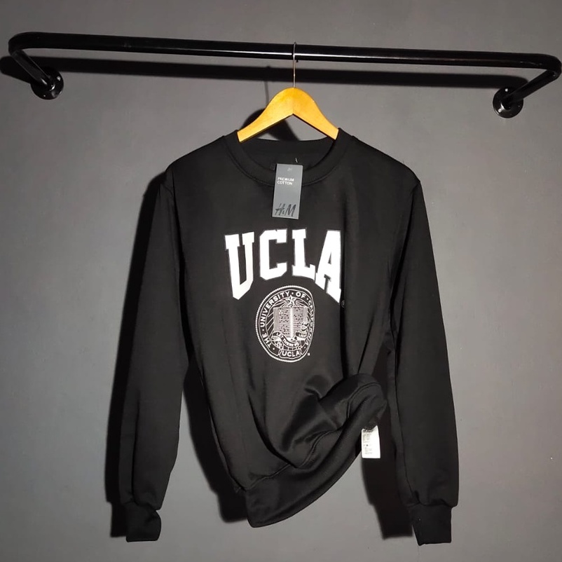 Crewneck  switer distro cowok switer hoodie  Ucla Original Crewneck UCLA Sweater ucla hitam hijau abu abu crewneck ucla hnm UCLA