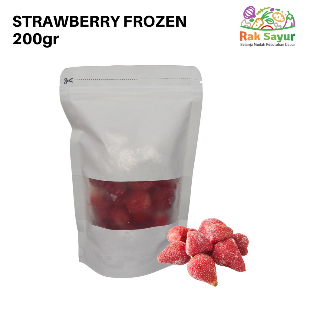 Jual Strawberry Frozen 200gr Buah Stroberi Berry Beku Lokal Smoothie ...