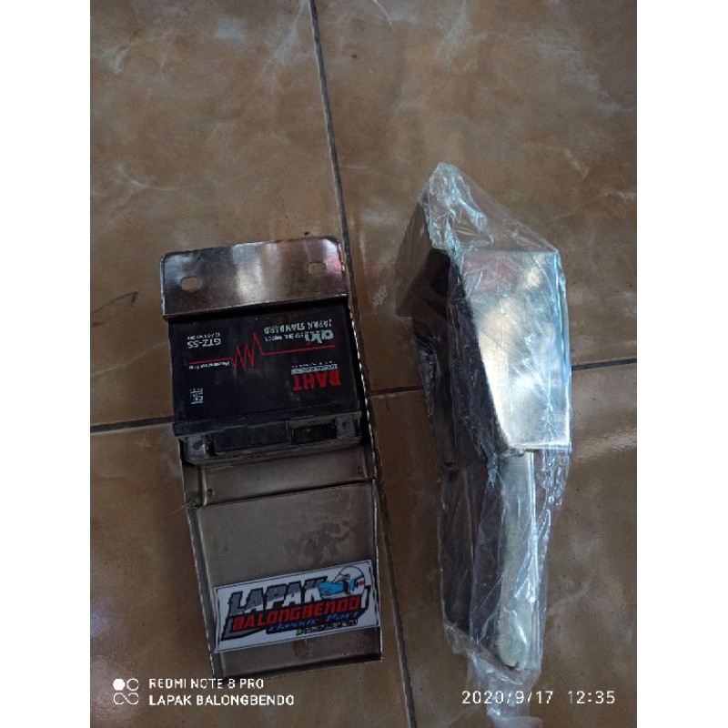 pangkon aki gl max megapro wadah aki tempat aki