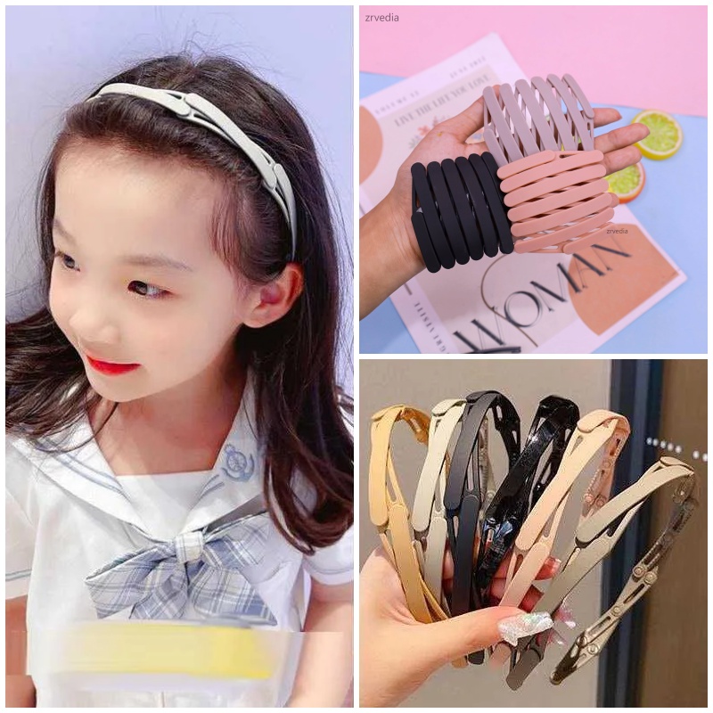 [BISA PILIH WARNA] Bando Lipat Fashion Korean / Bandana Magic Folded Elastis Polos Style Premium Perempuan ZR Vedia