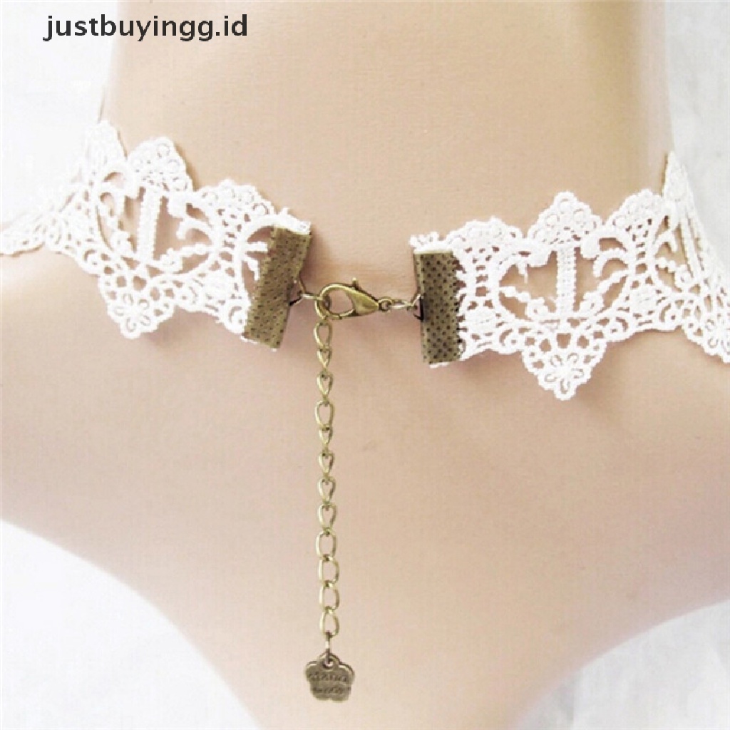 [justbuyingg.id] Trendy Sexy Lace Pearl Necklace Creative Romantic Women Jewelry Accessories ID