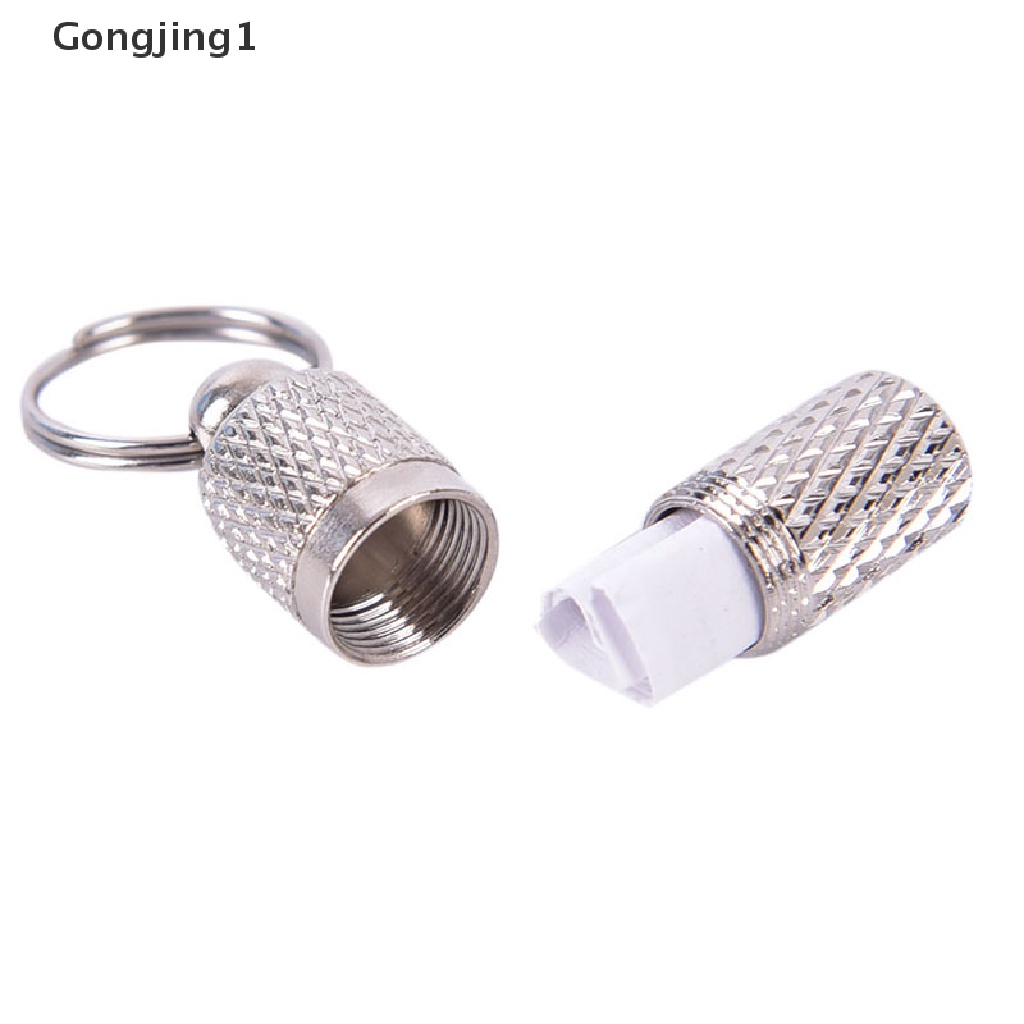 Gongjing1 Tabung LABEL Identitas Alamat Bahan METAL Untuk Kalung Anjing / Kucing