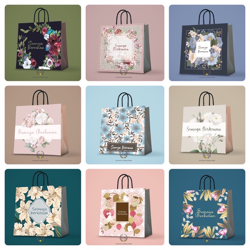 

paperbag Semoga Berkenan Goodie bag Tas kado Hampers Custom Tas kertas Shooping bag Bungkus kado