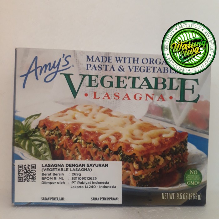 

amy's vegetable lasagna 269 gram