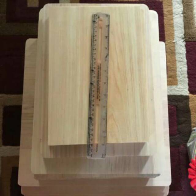 Talenan Kayu 40x30cm Papan Kayu Halus Wooden Cutting Board Kotak 40 X 30