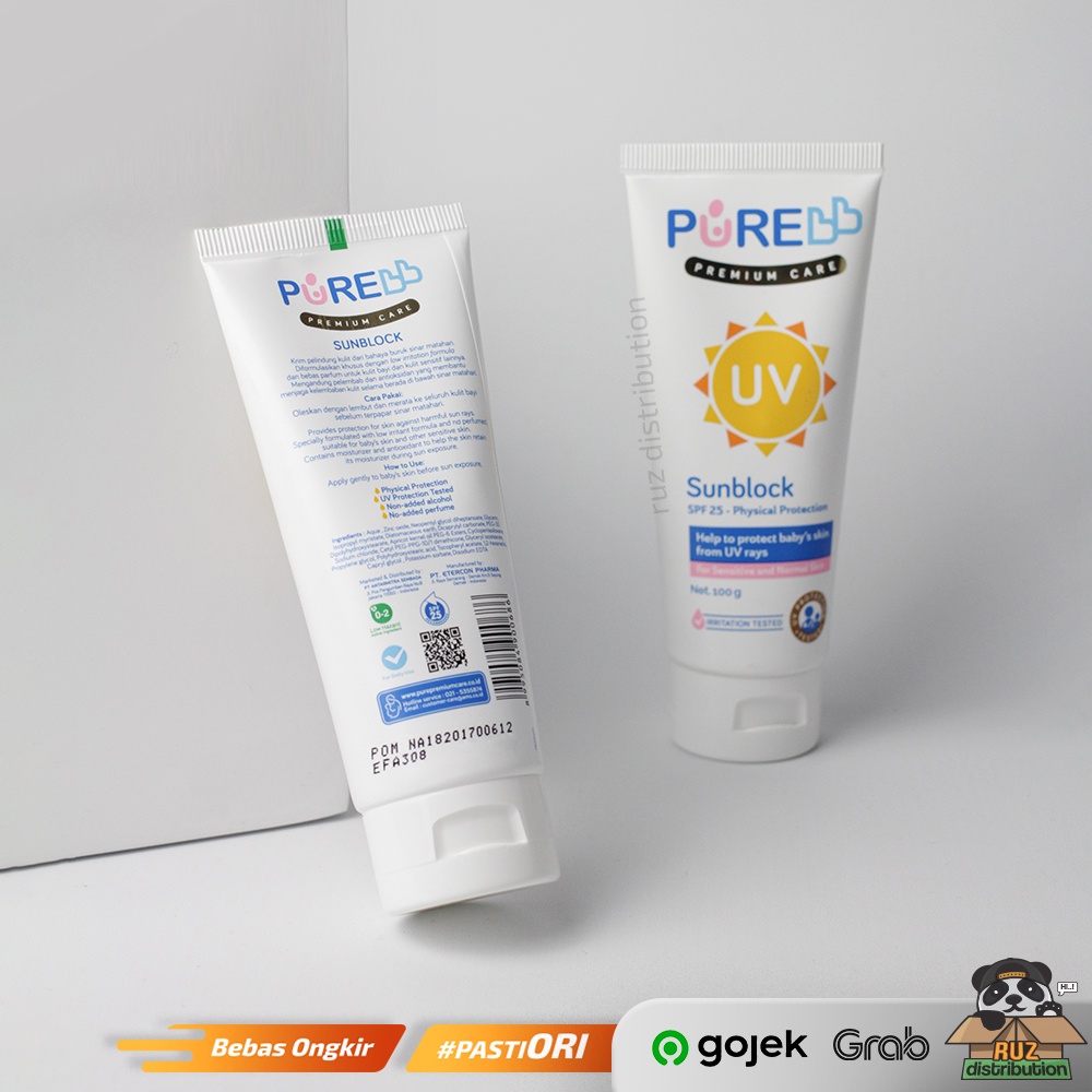 PureBB Sunblock SPF25 100g Pure BB Sunblock Anak Bayi