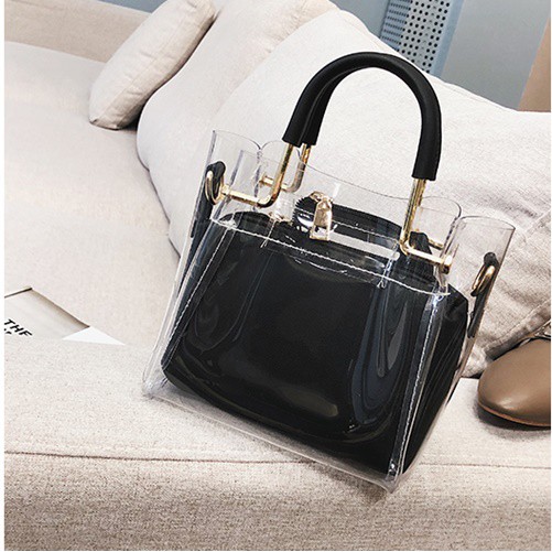 Tas Wanita Tas Selempang Transparan Elegan Import ( B1817 )