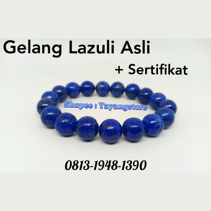 Gelang Batu Alam / Kesehatan / Gelang Tiger Eye / Gelang Giok Hijau / Gelang Lazuli Sertifikat