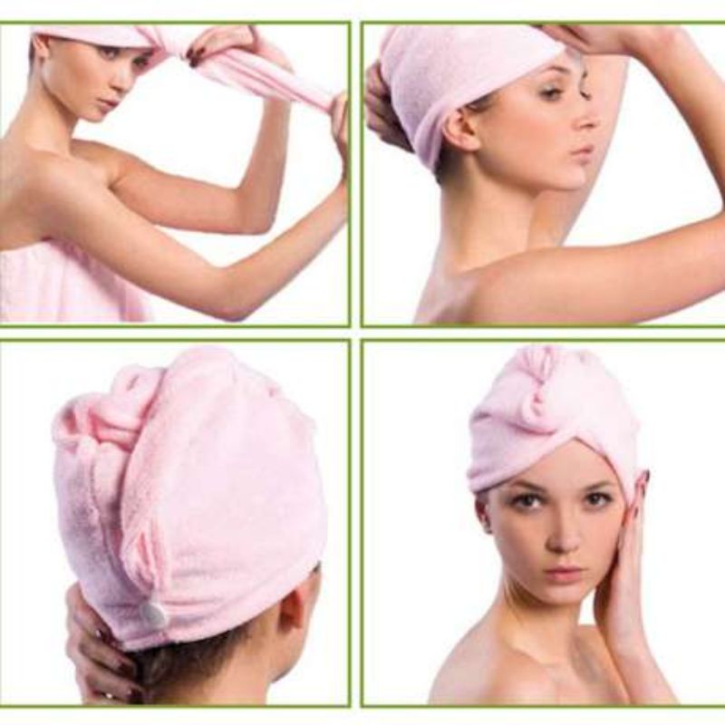 Handuk Keramas Rambut Magic Towel Handuk Kepala Keramas Turban topi Keramas