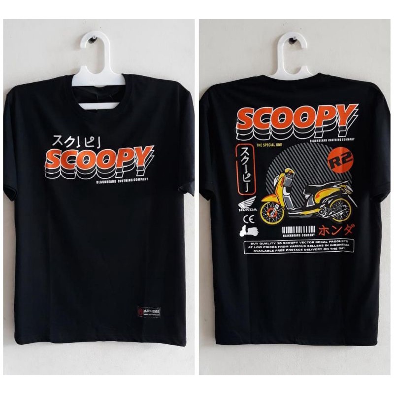 KAOS TSHIRT MOTOR SCOOPY / HONDA DISTRO HITAM